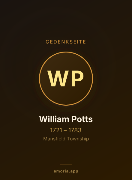 Gedenkportrait von William Potts