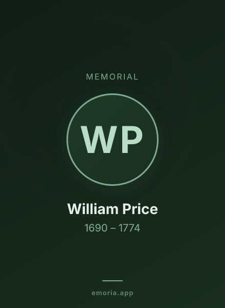 Memorial portrait of William Price