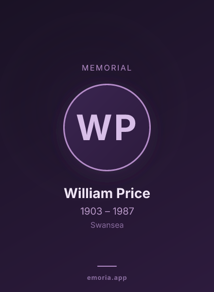 Memorial portrait of William Price