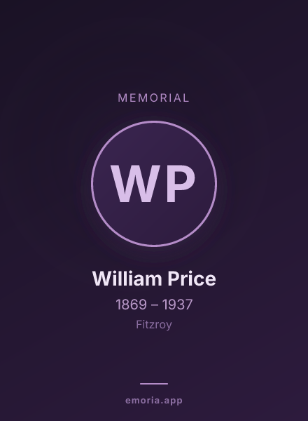 Memorial portrait of William Price