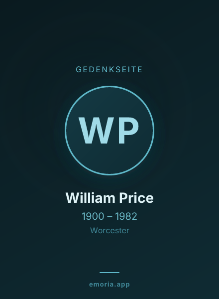 Gedenkportrait von William Price
