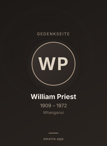 Gedenkportrait von William Priest