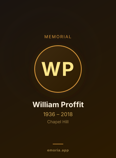 Memorial portrait of William Proffit