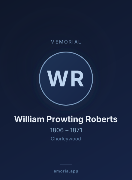 Memorial portrait of William Prowting Roberts