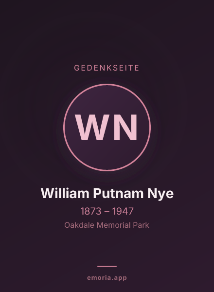 Gedenkportrait von William Putnam Nye