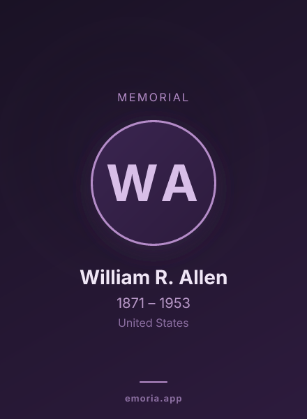 Memorial portrait of William R. Allen