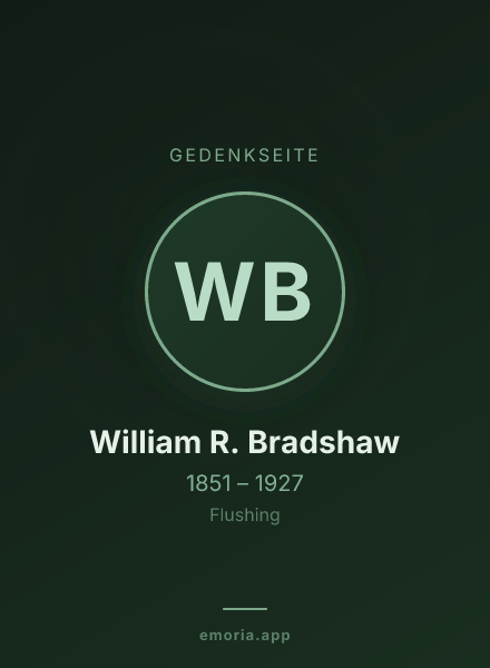 Gedenkportrait von William R. Bradshaw
