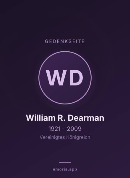 Gedenkportrait von William R. Dearman