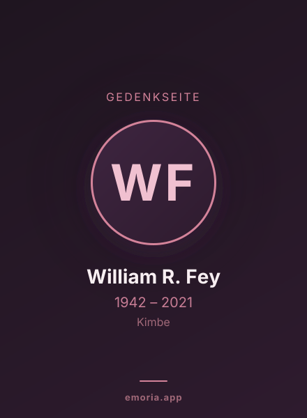 Gedenkportrait von William R. Fey