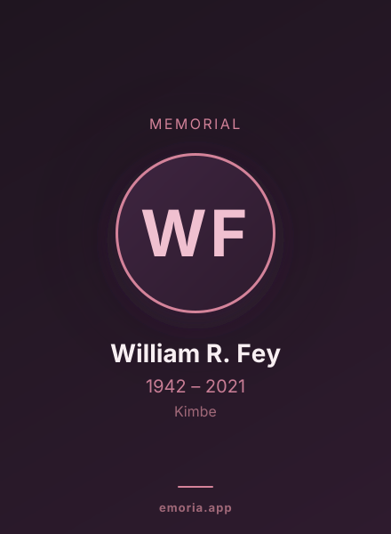 Memorial portrait of William R. Fey