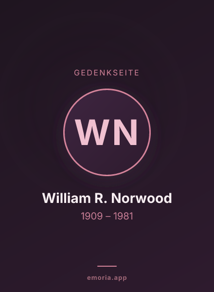 Gedenkportrait von William R. Norwood