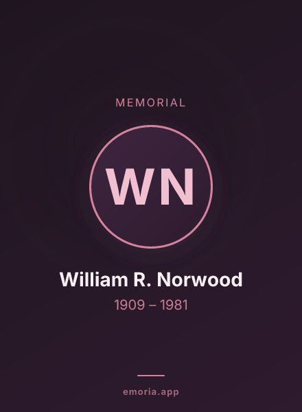 Memorial portrait of William R. Norwood
