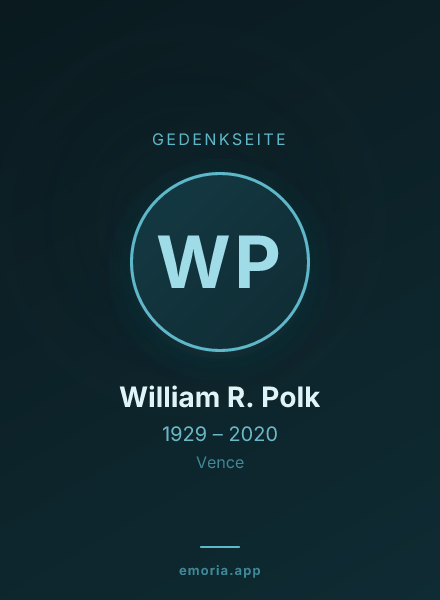 Gedenkportrait von William R. Polk