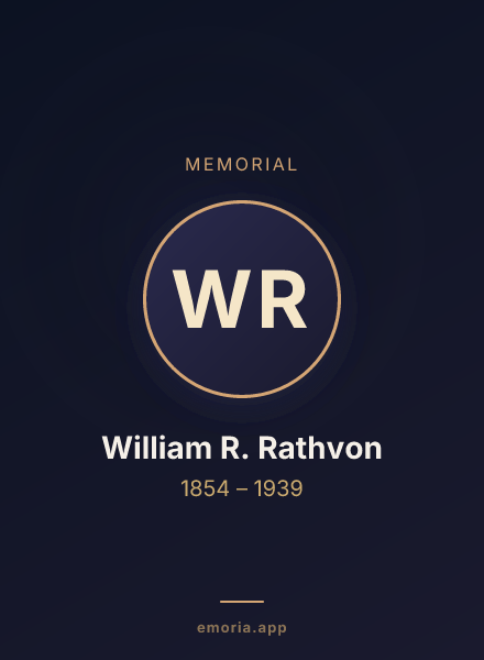 Memorial portrait of William R. Rathvon