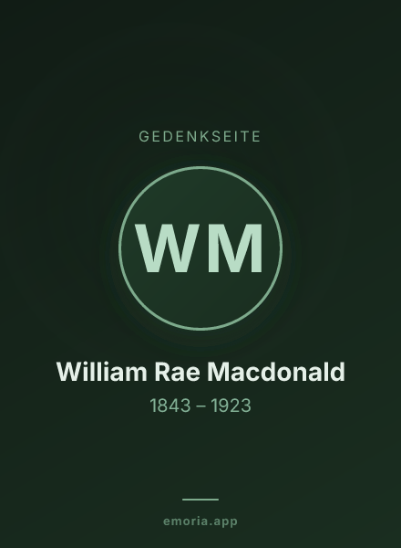 Gedenkportrait von William Rae Macdonald