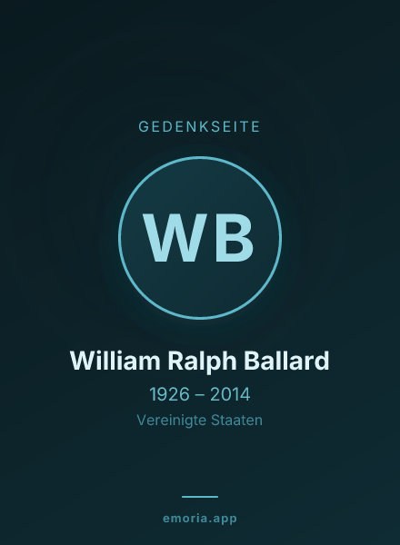 Gedenkportrait von William Ralph Ballard