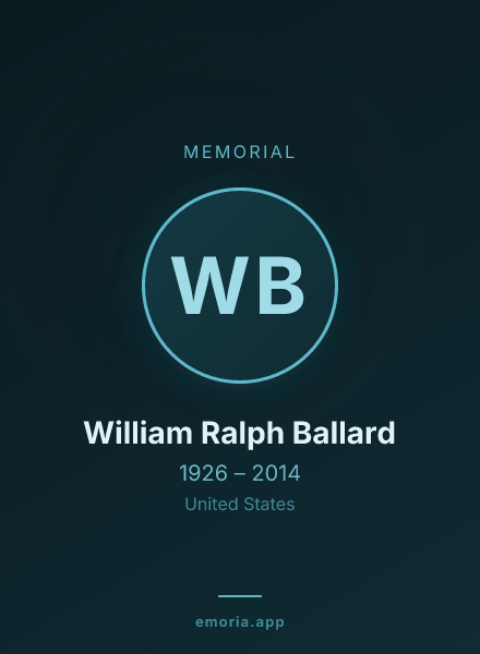 Memorial portrait of William Ralph Ballard