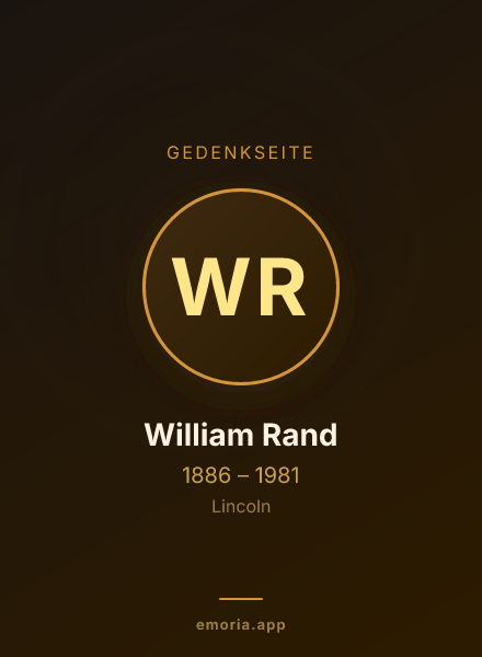 Gedenkportrait von William Rand