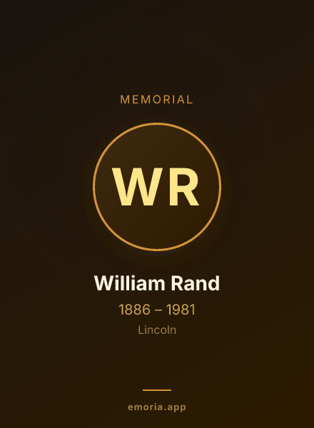 Memorial portrait of William Rand