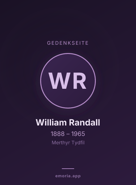 Gedenkportrait von William Randall