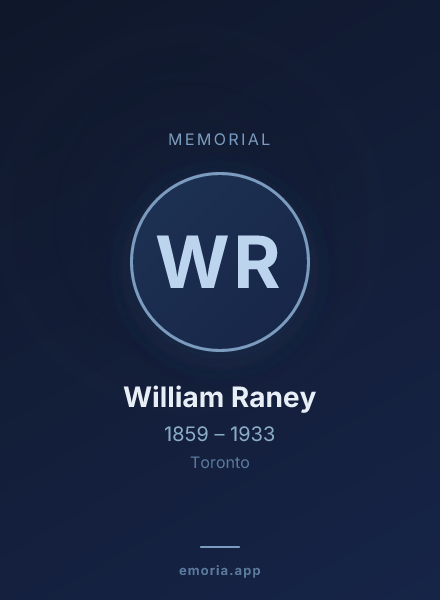 Memorial portrait of William Raney