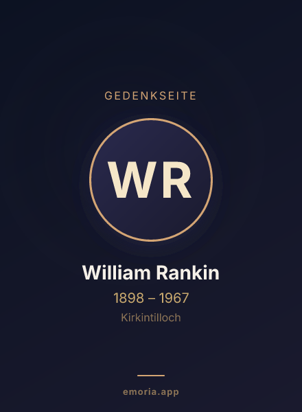 Gedenkportrait von William Rankin