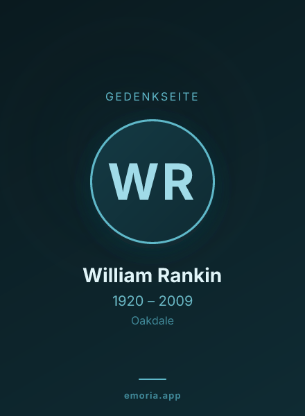 Gedenkportrait von William Rankin