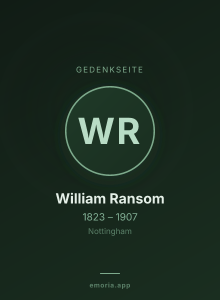 Gedenkportrait von William Ransom