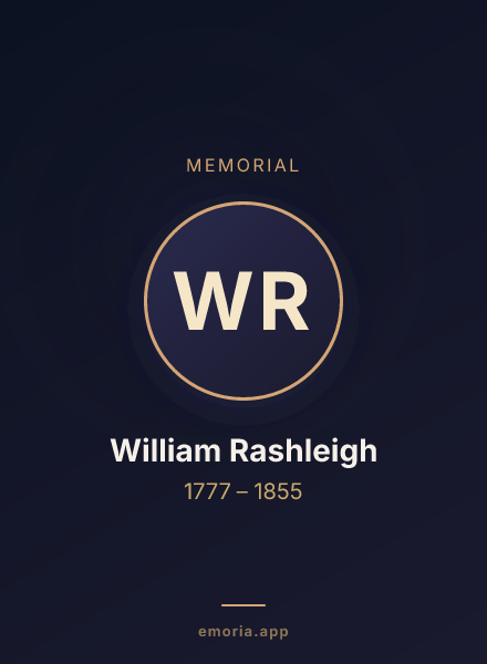 Memorial portrait of William Rashleigh