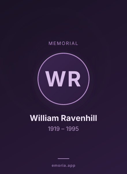 Memorial portrait of William Ravenhill