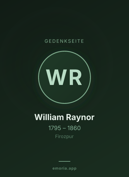 Gedenkportrait von William Raynor