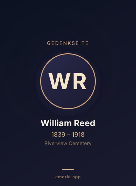 Gedenkportrait von William Reed