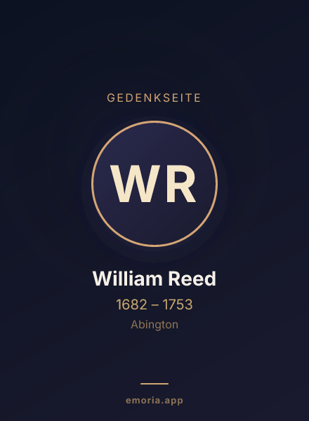 Gedenkportrait von William Reed