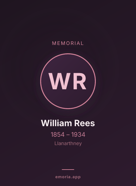 Memorial portrait of William Rees
