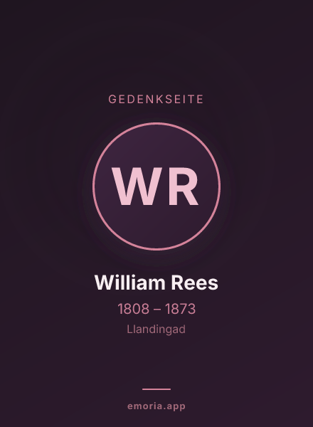 Gedenkportrait von William Rees