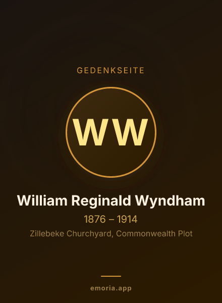 Gedenkportrait von William Reginald Wyndham
