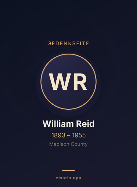 Gedenkportrait von William Reid