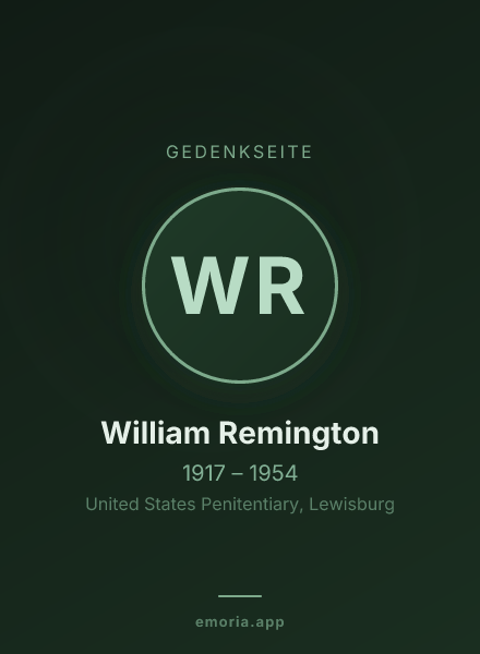 Gedenkportrait von William Remington