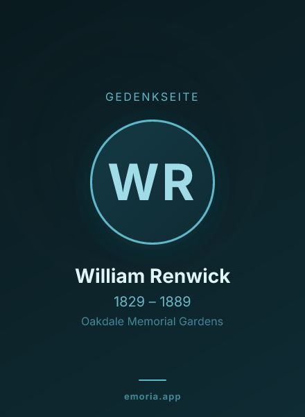Gedenkportrait von William Renwick