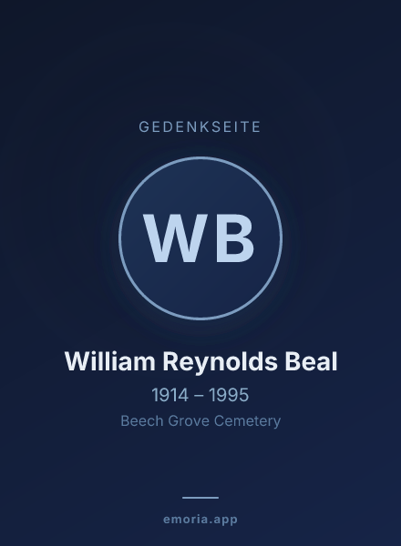 Gedenkportrait von William Reynolds Beal