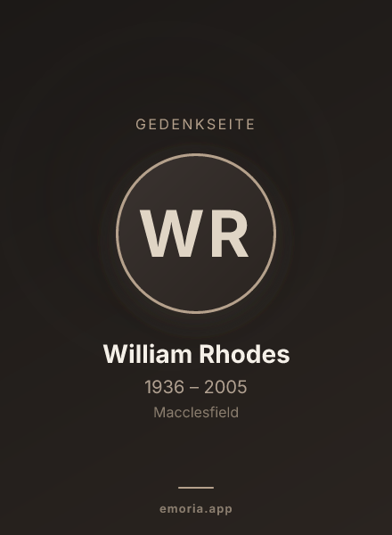 Gedenkportrait von William Rhodes