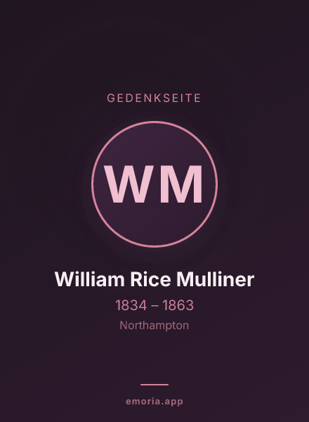 Gedenkportrait von William Rice Mulliner