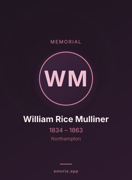 Memorial portrait of William Rice Mulliner