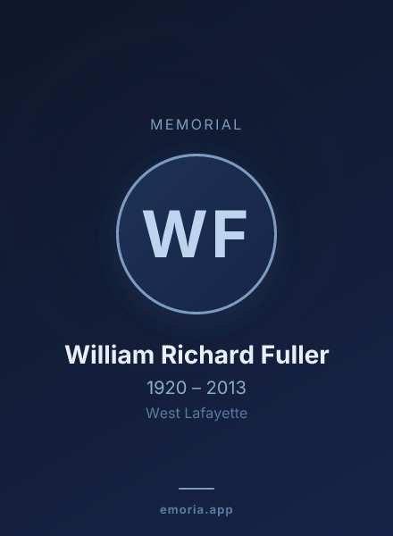 Memorial portrait of William Richard Fuller