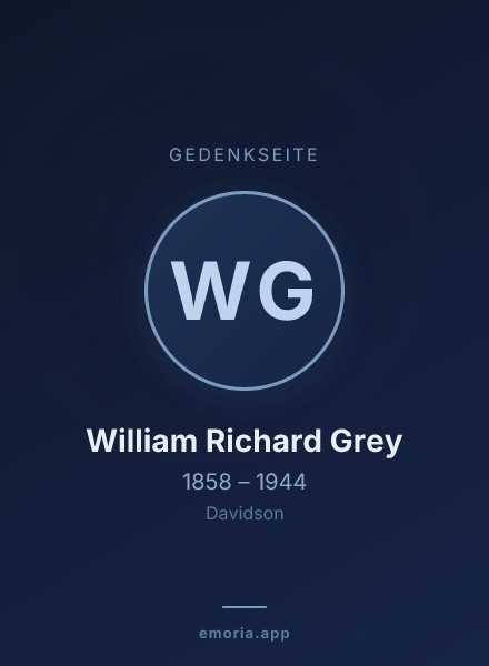 Gedenkportrait von William Richard Grey