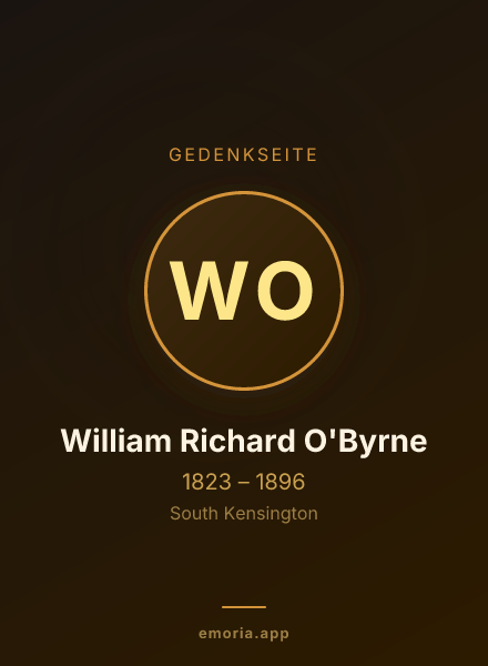 Gedenkportrait von William Richard O'Byrne