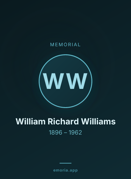 Memorial portrait of William Richard Williams