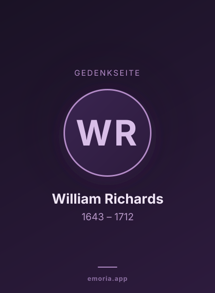 Gedenkportrait von William Richards