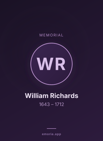 Memorial portrait of William Richards