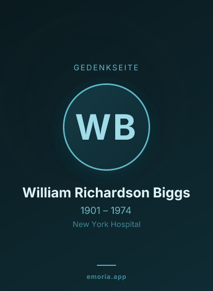 Gedenkportrait von William Richardson Biggs
